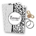 SilliBeads Bewaarbundel kaarten Zwanger - Zwart-wit panterprint - A5