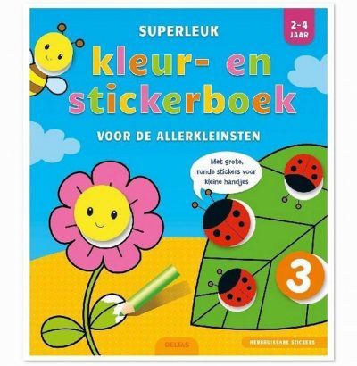 Superleuk kleur- en stickerboek voor de allerkleinsten 2-4 jaar Kinderstickers