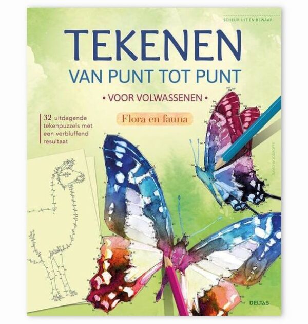Tekenen van punt tot punt voor volwassenen - Flora en fauna