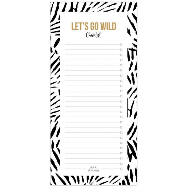Studio Stationery Notitieblok Checklist - Let's go wild