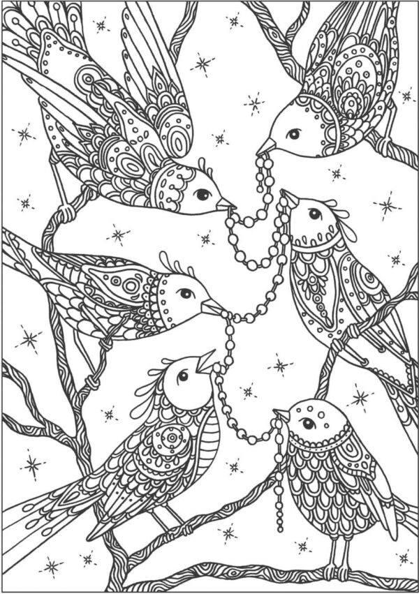 Wollige winterdromen - Wenskaarten om in te kleuren - Afbeelding 7