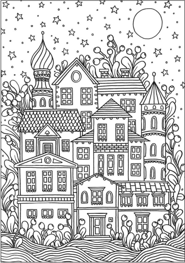 Wollige winterdromen - Wenskaarten om in te kleuren - Afbeelding 12