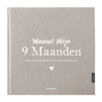 Pink Peach Mijn 9 Maanden Dagboek Linnen Taupegrijs (1)