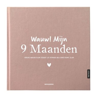 Pink Peach Mijn 9 Maanden Dagboek Linnen Blush (1)
