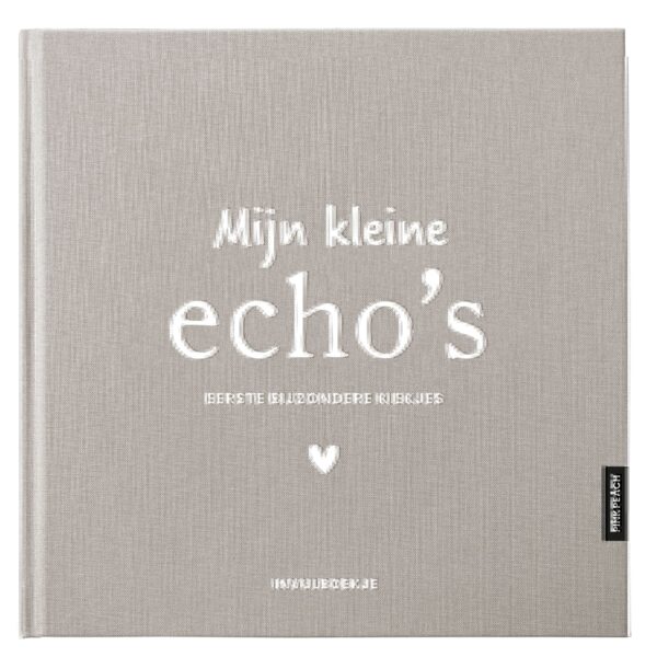 Pink Peach Mijn Echo's Invulboekje Linnen Taupe (1)