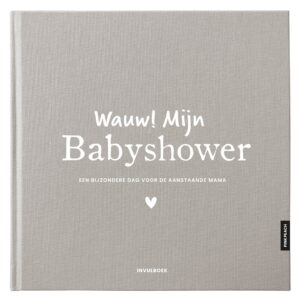 Pink Peach Mijn Babyshower Boek Linnen Taupe (1)