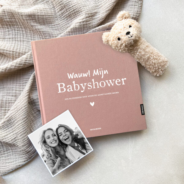 Pink Peach Mijn Babyshower Boek Linnen Blush (3)