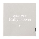 Pink Peach Mijn Babyshower Boek Linnen Zand (1)