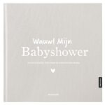 Pink Peach Mijn Babyshower Boek Linnen Zand (1)