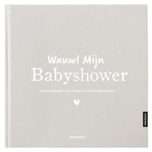Pink Peach Mijn Babyshower Boek Linnen Zand (1)