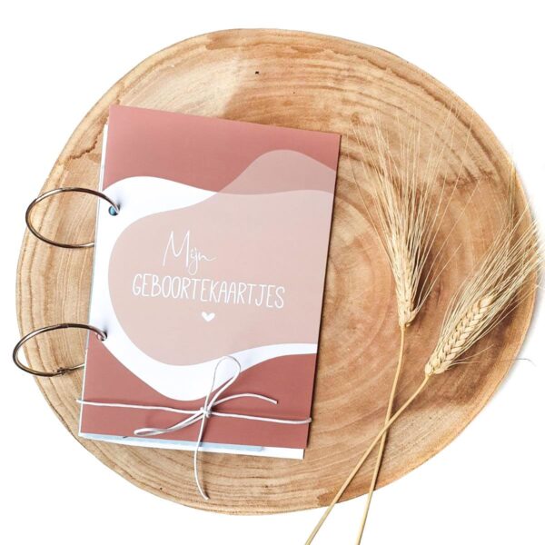 SUS Design Bewaarbundel geboortekaartjes - Roestbruin abstract - A5 - Afbeelding 2