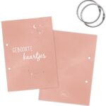 SUS Design Bewaarbundel geboortekaartjes - Roze heelal - A5