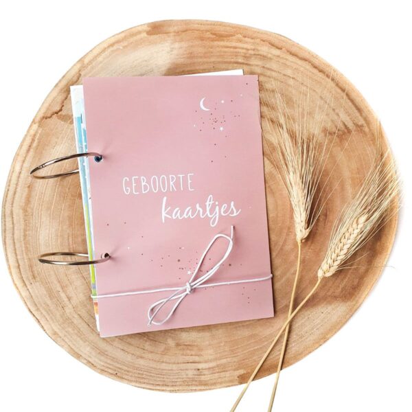 SUS Design Bewaarbundel geboortekaartjes - Roze heelal - A5 - Afbeelding 3