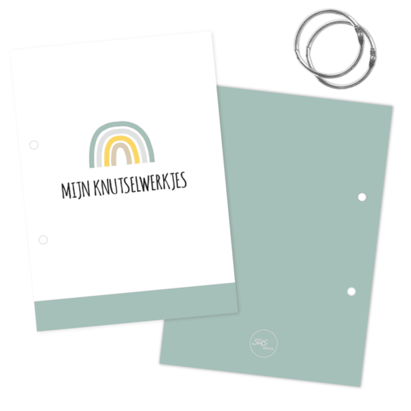 SUS Design Bewaarbundel Knutselwerkjes - Regenboog mint - A4