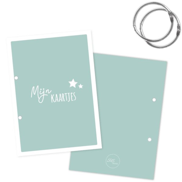 SUS Design Bewaarbundel Mijn kaartjes - Blauw/mint - A5
