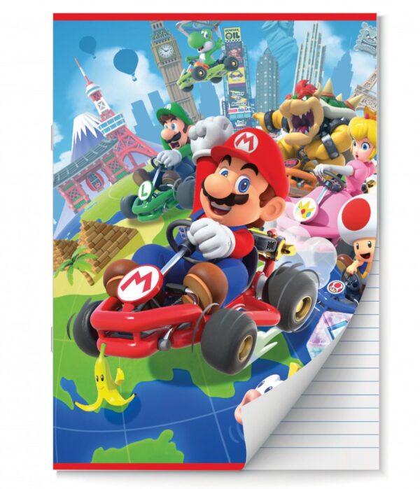 Mario Kart Schriften lijntjes - A4 - Set van 2 stuks