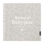 Pink Peach Mijn Babyjaar Invulboek Linnen Leopard (1)