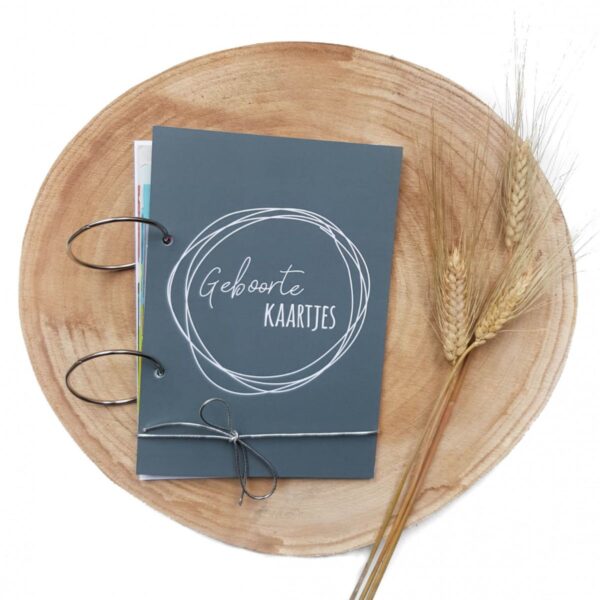 SUS Design Bewaarbundel geboortekaartjes - Donkerblauw/grijs - A5 - Afbeelding 2