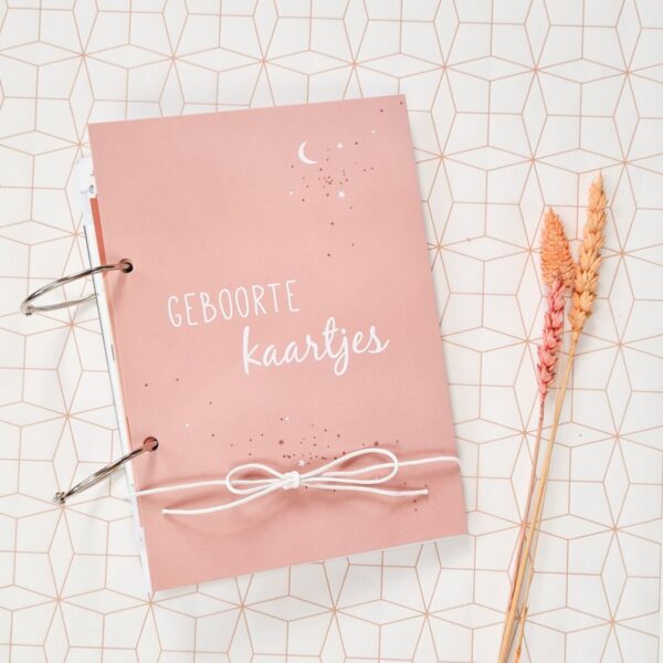SUS Design Bewaarbundel geboortekaartjes - Roze heelal - A5 - Afbeelding 2