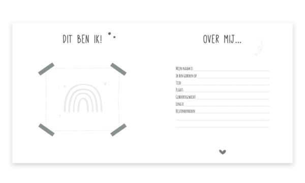 SUS Design Kraambezoekboek - Donkergroen regenboog - Afbeelding 3