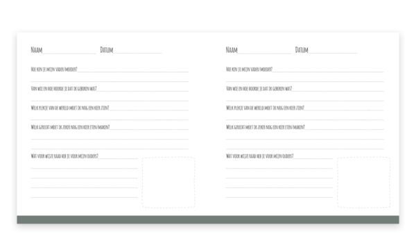SUS Design Kraambezoekboek - Donkergroen regenboog - Afbeelding 7