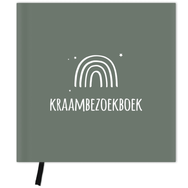 SUS Design Kraambezoekboek - Donkergroen regenboog