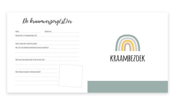 SUS Design Kraambezoekboek - Mint regenboog - Afbeelding 7