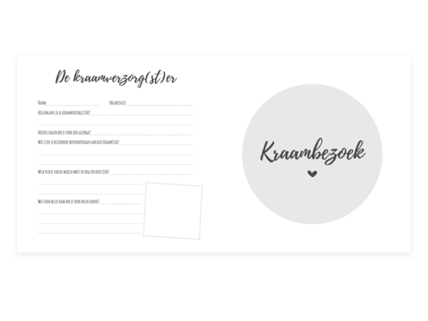 SUS Design Kraambezoekboek - Zwart-wit stip - Afbeelding 5