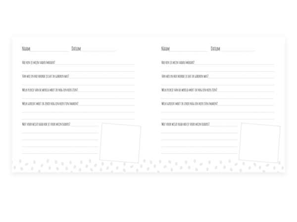 SUS Design Kraambezoekboek - Zwart-wit stip - Afbeelding 6