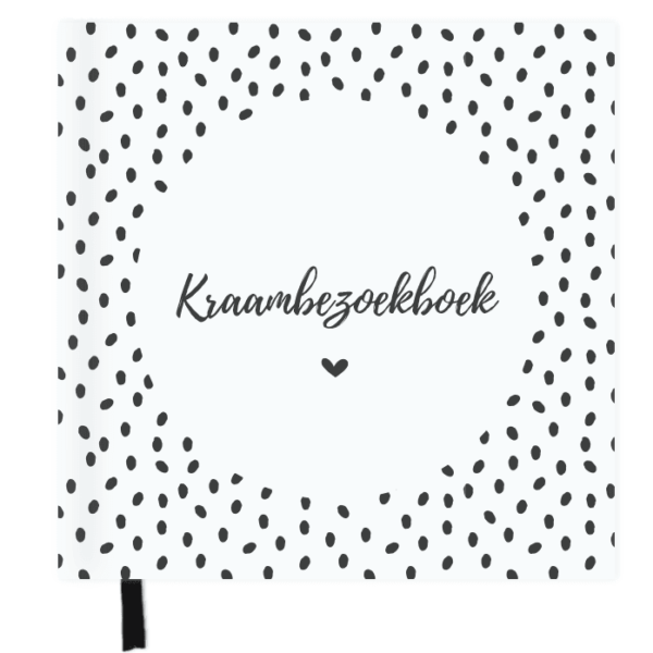 SUS Design Kraambezoekboek - Zwart-wit stip