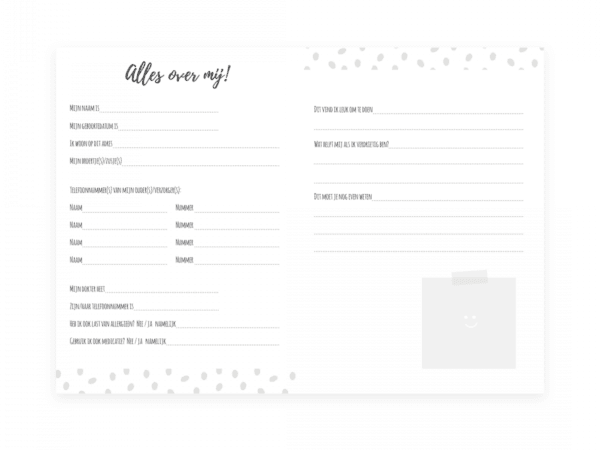 SUS Design Oppasboek - Zwart-wit - Afbeelding 4