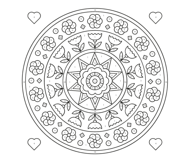 Mandala Kleuren op nummer - Afbeelding 4