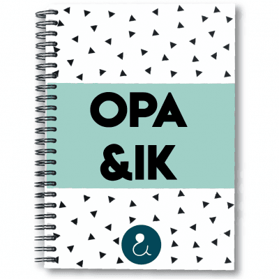 Studio Ins & Outs Invulboek ‘Opa & ik’ – Blauwe stip Boek vaderdag