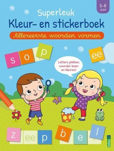 Superleuk kleur- en stickerboek – Allereerste woorden vormen (5-6 j.) Kinderstickers