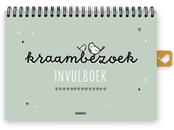 Thuismusje Kraambezoek invulboek - Groen - A5