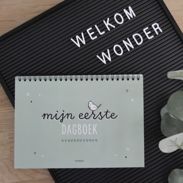 Thuismusje Mijn eerste dagboek - Groen - A5 - Afbeelding 2