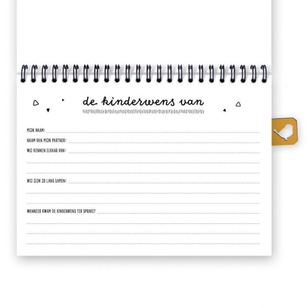 Thuismusje Mijn kinderwensdagboek - Groen - A5 - Afbeelding 3