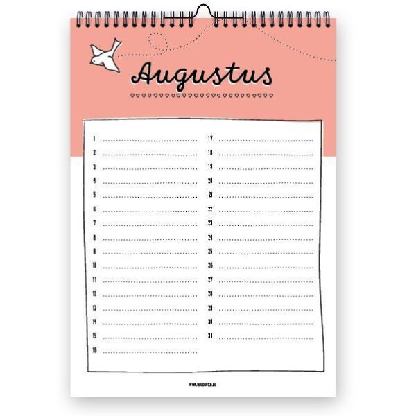 Thuismusje Verjaardagskalender - Happy birdday - Afbeelding 4