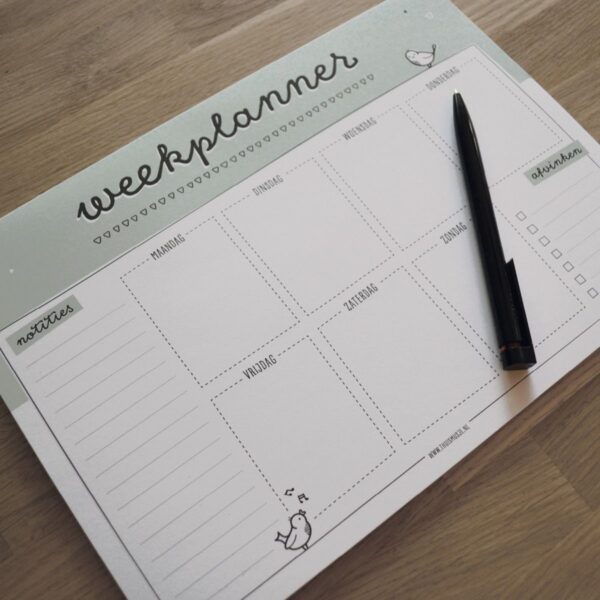 Thuismusje Weekplanner - A4 - Afbeelding 3