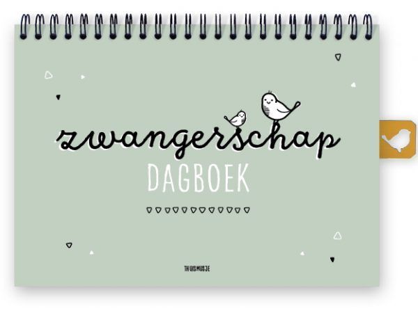 Thuismusje Zwangerschap dagboek - Groen - A5