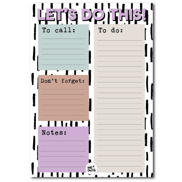 Studio Ins & Outs Notitieblok Let's do this - A5