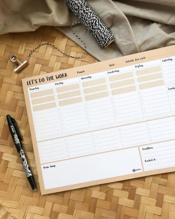 Oh My Goody - Weekplanner 'Let's do the work' A4 - Afbeelding 2
