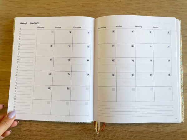 Structuurjunkie Planner datumloos mintgroen - A4 - Afbeelding 5