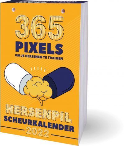 365 Pixels/Hersenpil Scheurkalender 2022 Grappige kalender