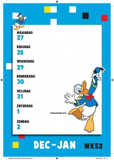 Donald Duck Weekkalender 2022 Jaarkalender