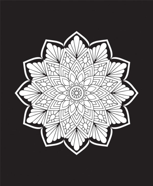 Glitterkleurboek Mandala - Night blooming - Afbeelding 8