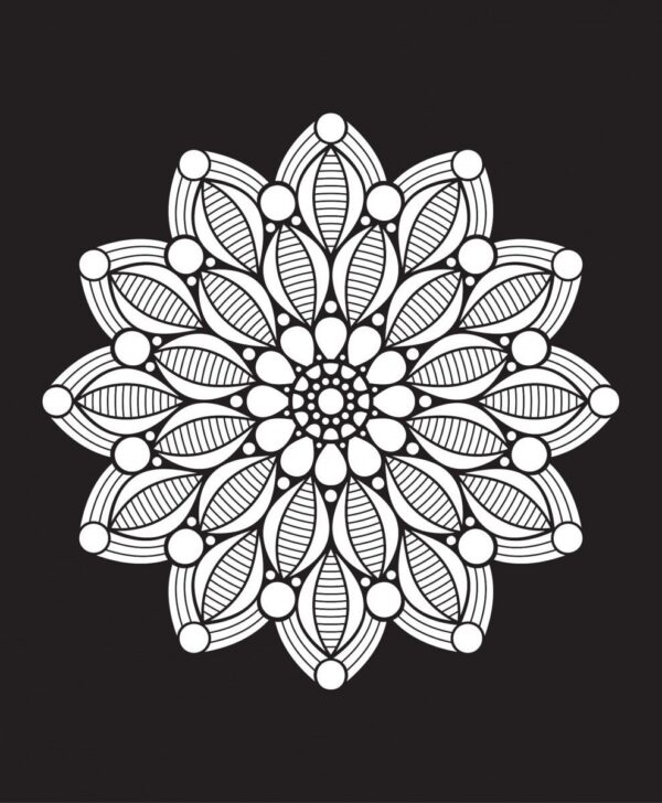 Glitterkleurboek Mandala - Night blooming - Afbeelding 10