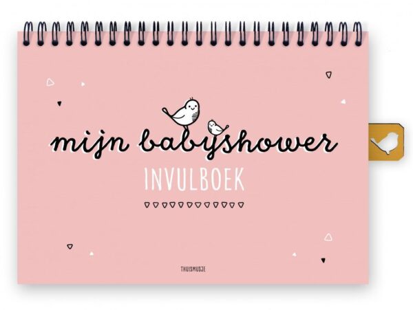 Thuismusje Mijn babyshower invulboek - Roze