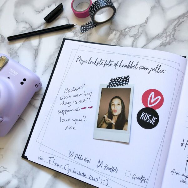 Bonjour to you - Gastenboek Bruiloft - Modern Black - Afbeelding 2