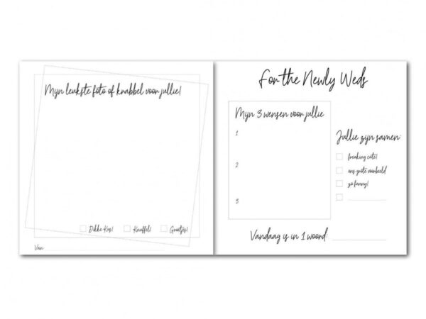 Bonjour to you - Gastenboek Bruiloft - Pretty Purple - Afbeelding 3